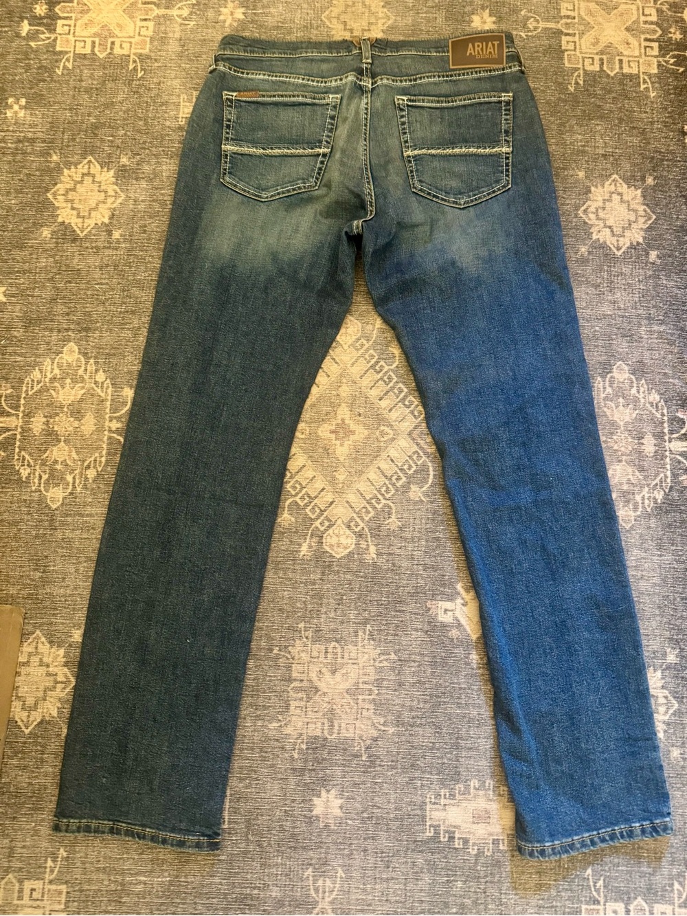 Ariat Men’s M8 Modern Slim Leg Jeans 34x34 Medium Wash Western Denim - Picture 3 of 6
